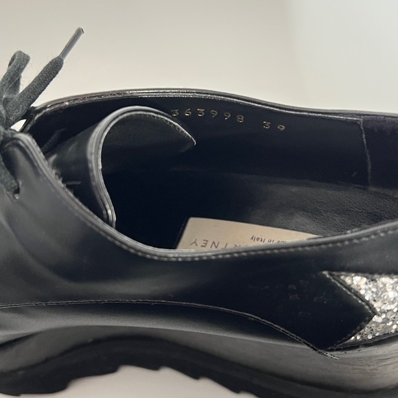 AUTH Stella McCartney Elyse black platform with glitter stars pattern - Picture 3 of 9